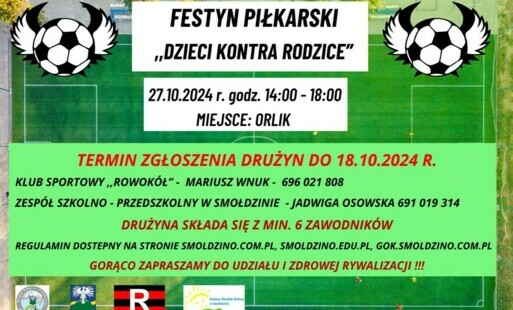Zdjęcie do Festyn Piłkarski " Dzieci kontra Rodzice"