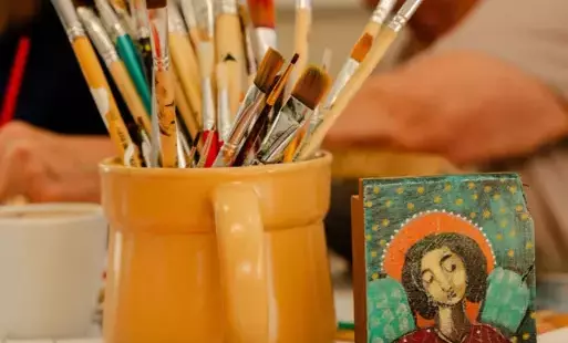 Zdjęcie do Anioły malowane na desce - warsztaty